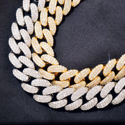 Unisex Iced Cuban Chain Statement Necklace