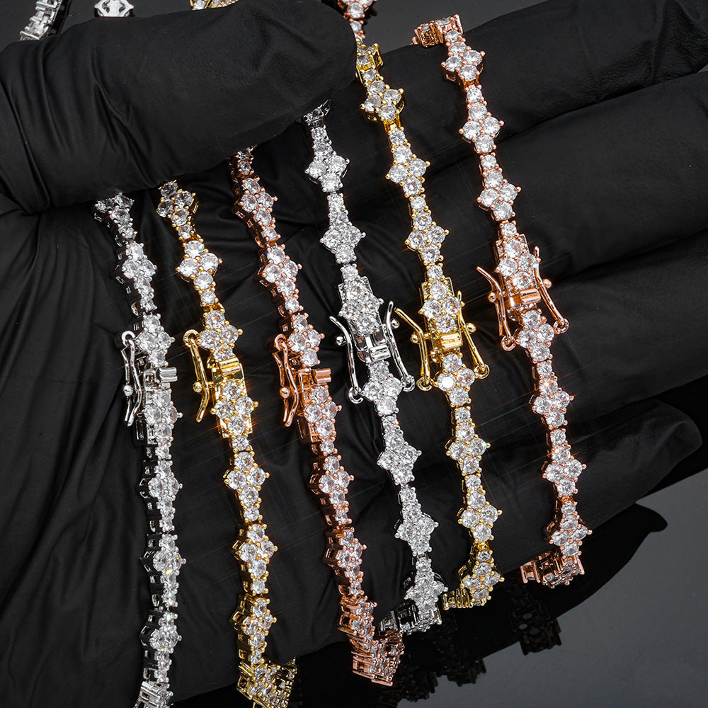 6.5 mm Cluster CZ Tennis Copper Necklace or Bracelet - CHA203 product image
