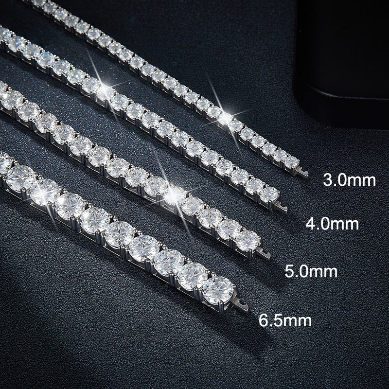Classic Four-Prong VVS Moissanite Tennis Bracelet in 925 Silver product image
