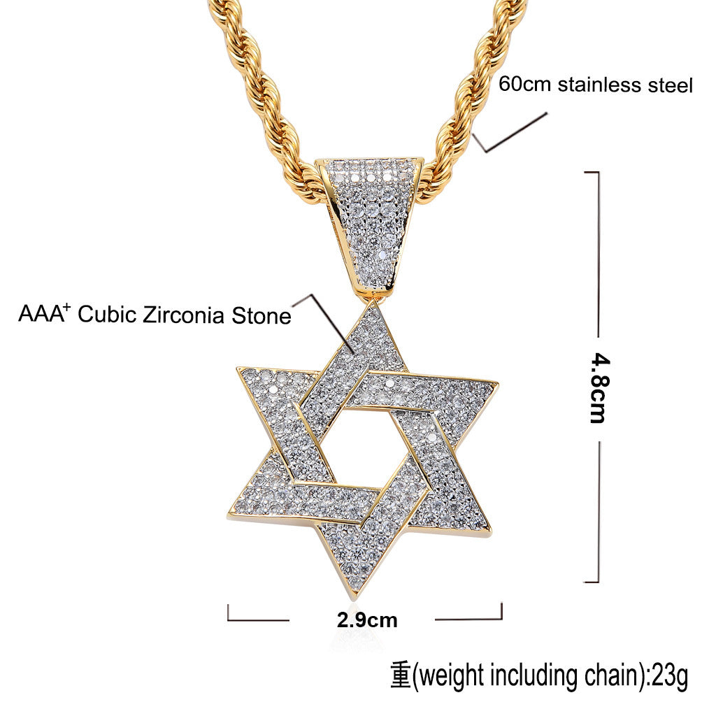 Hip Hop Minimalist Fashion Copper Pendant Necklace for Men and Women