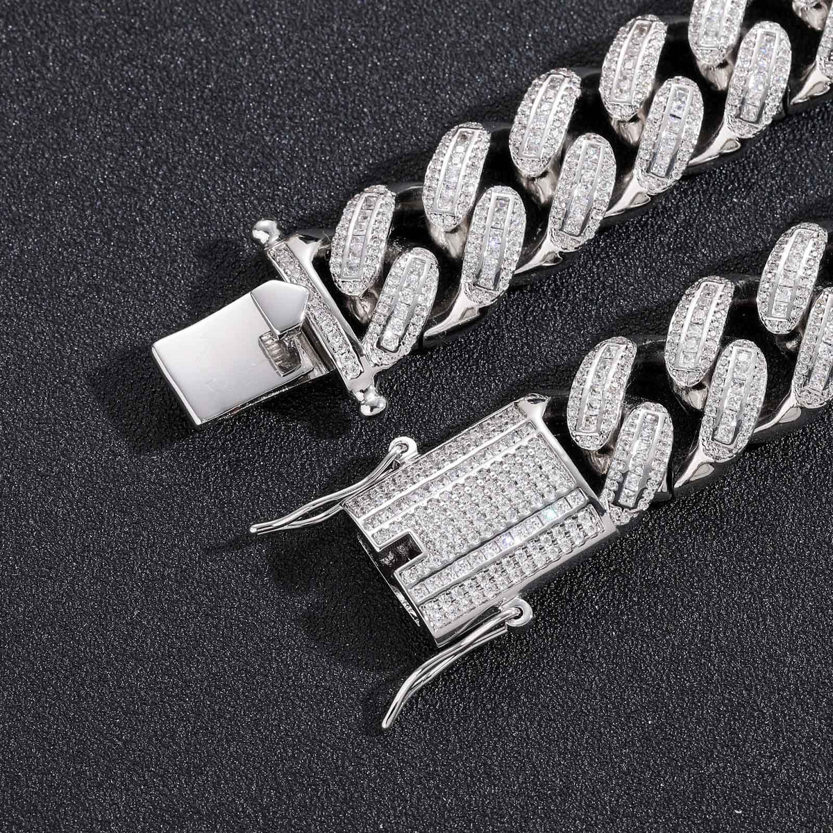 Hip Hop Light Luxury Iced Link Cubic Zirconia Necklace for Men product image