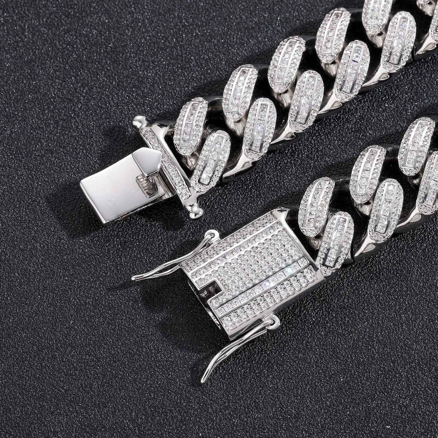 Hip Hop Light Luxury Iced Link Cubic Zirconia Necklace for Men