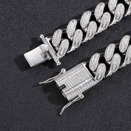 Hip Hop Light Luxury Iced Link Cubic Zirconia Necklace for Men