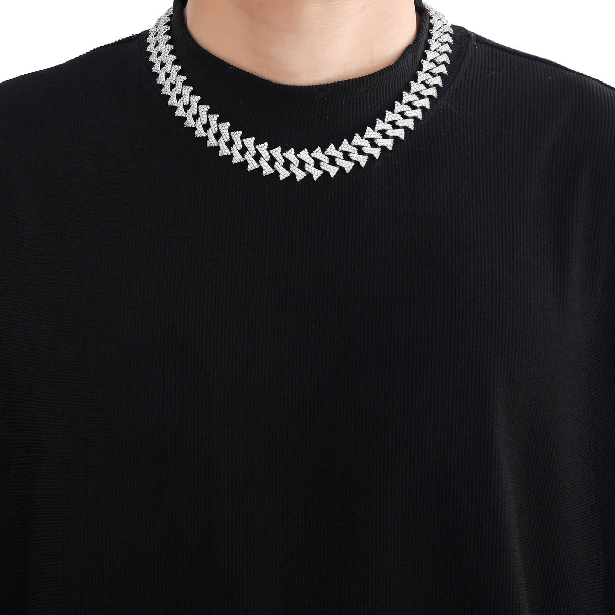 Hip Hop Vintage Cuban Link Thorn Cubic Zirconia Bracelet for Men product image