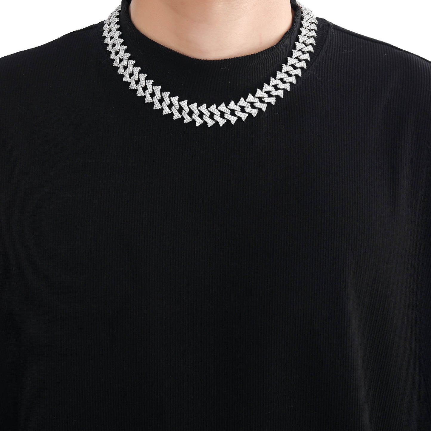 Hip Hop Vintage Cuban Link Thorn Cubic Zirconia Bracelet for Men