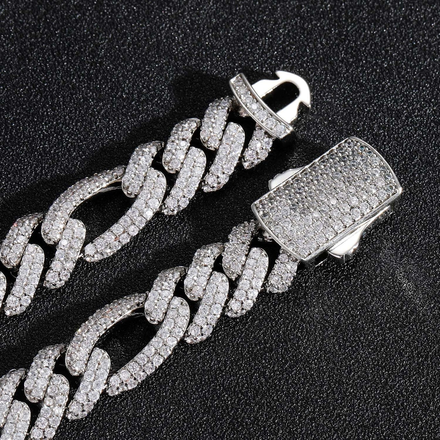 Hip Hop Cuban Link Cubic Zirconia Bracelet for Men
