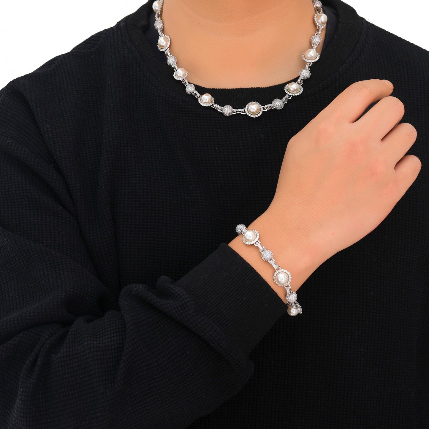 Hip Hop Minimalist Geometric Tennis Chain Copper Bracelet for Men