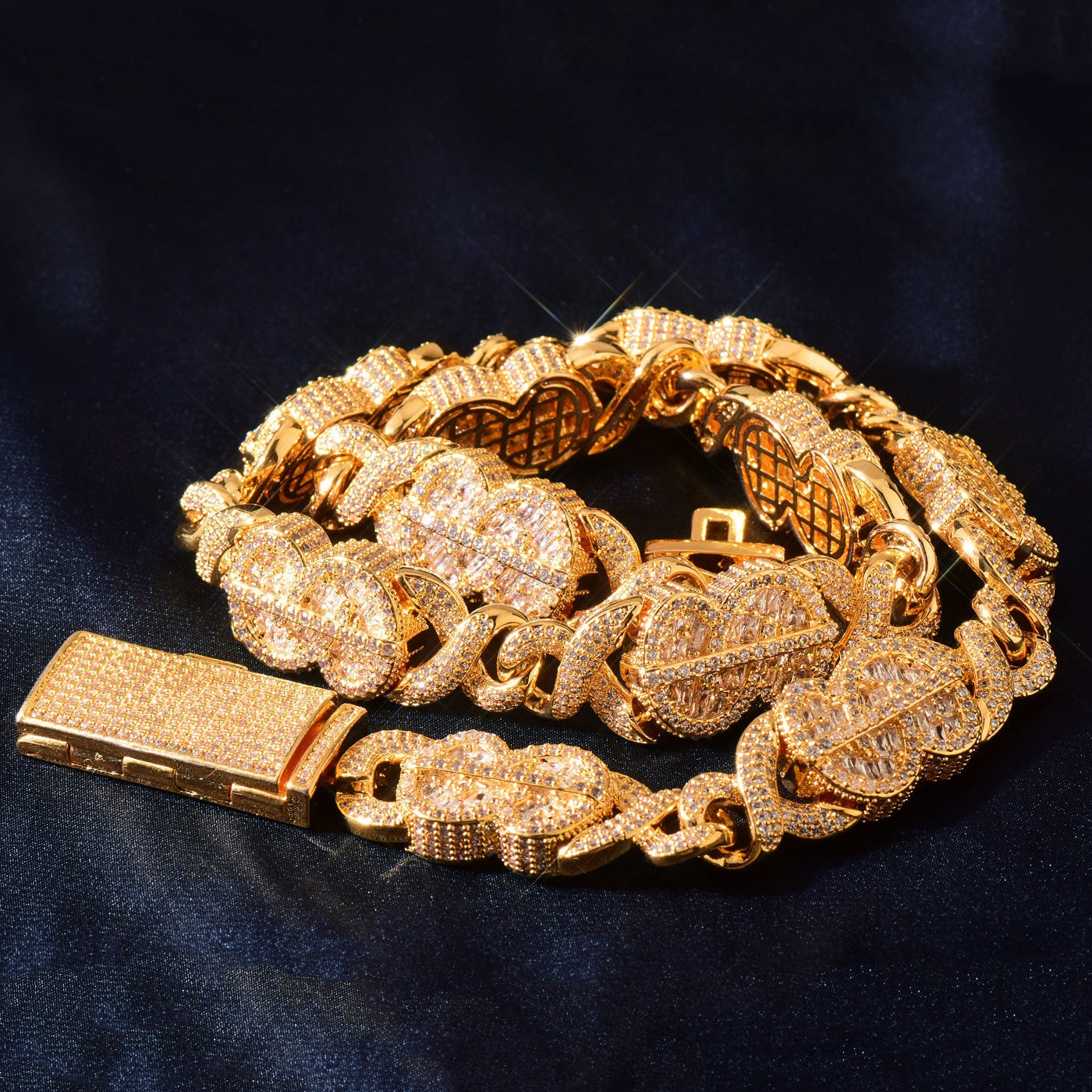 Iced Out Clover Chain Necklace