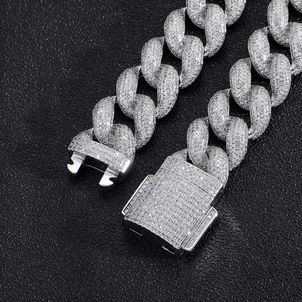 Hip Hop Cuban Link Bubble Copper Bracelet for Men