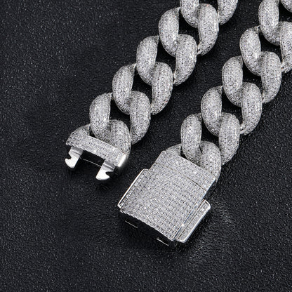 Hip Hop Cuban Link Bubble Copper Bracelet for Men