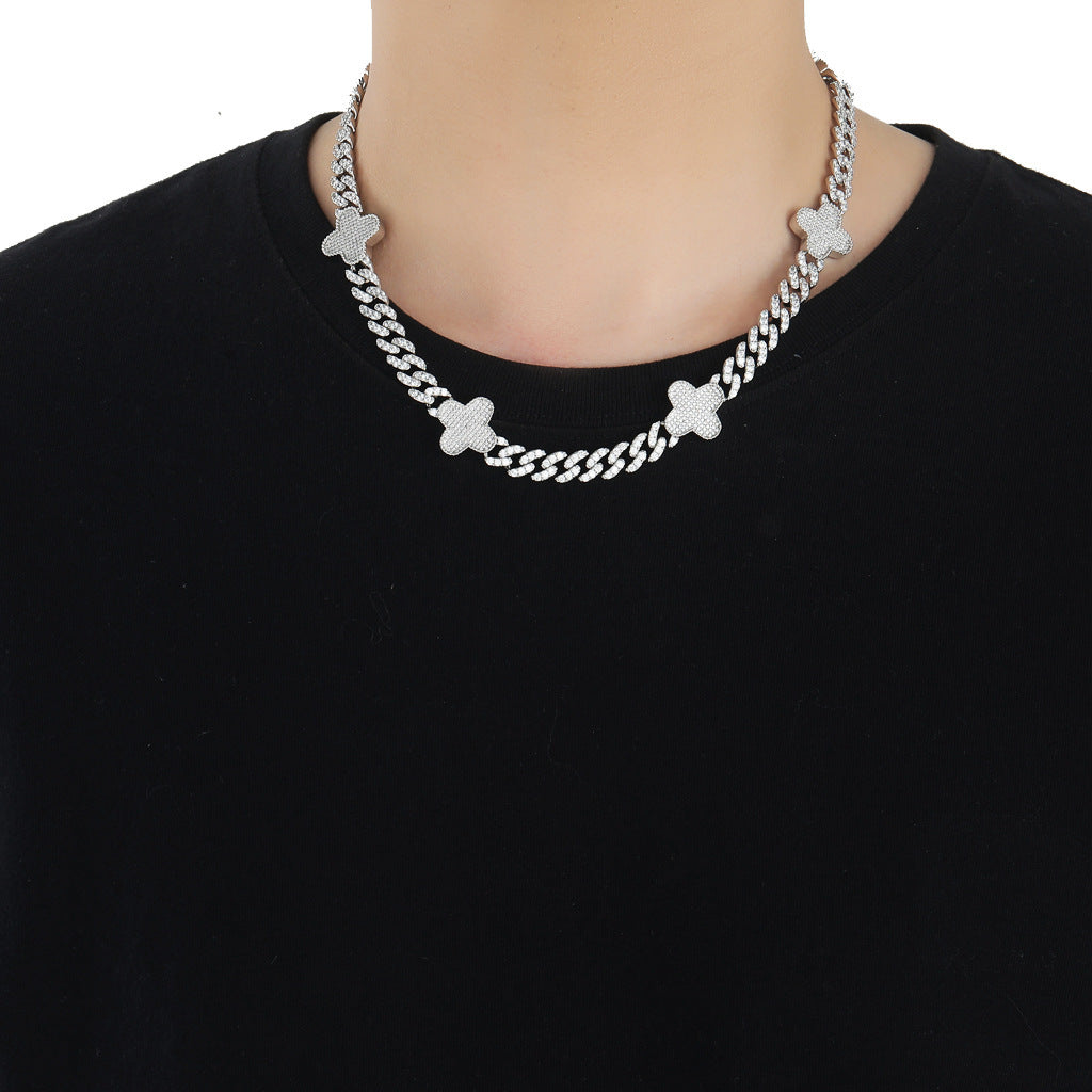 Hip Hop Fashion Cubic Zirconia Necklace for Men