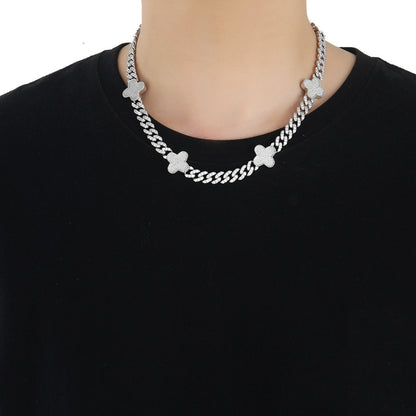 Hip Hop Fashion Cubic Zirconia Necklace for Men