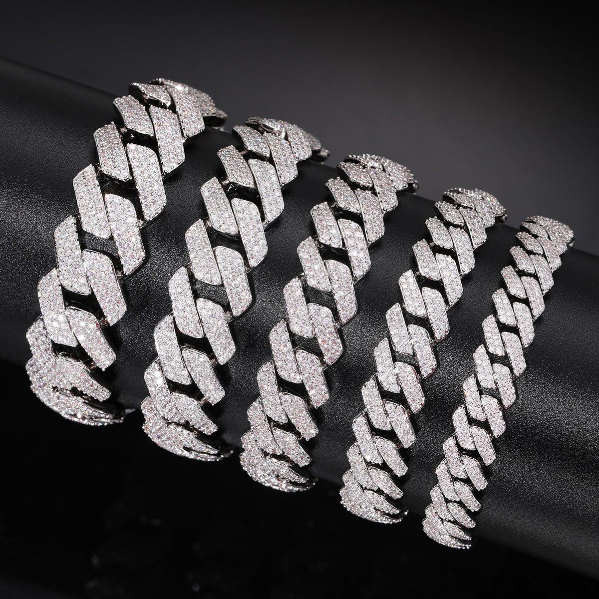Iced Out Cuban Link Chain & Bracelet Set in Cubic Zirconia for Men and Women product image