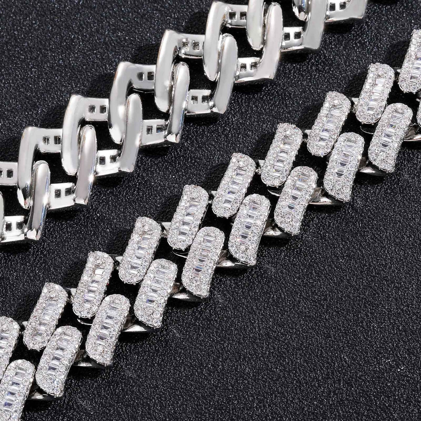 Hip Hop Cuban Link Cubic Zirconia Bracelet for Men