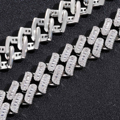 Hip Hop Cuban Link Cubic Zirconia Bracelet for Men