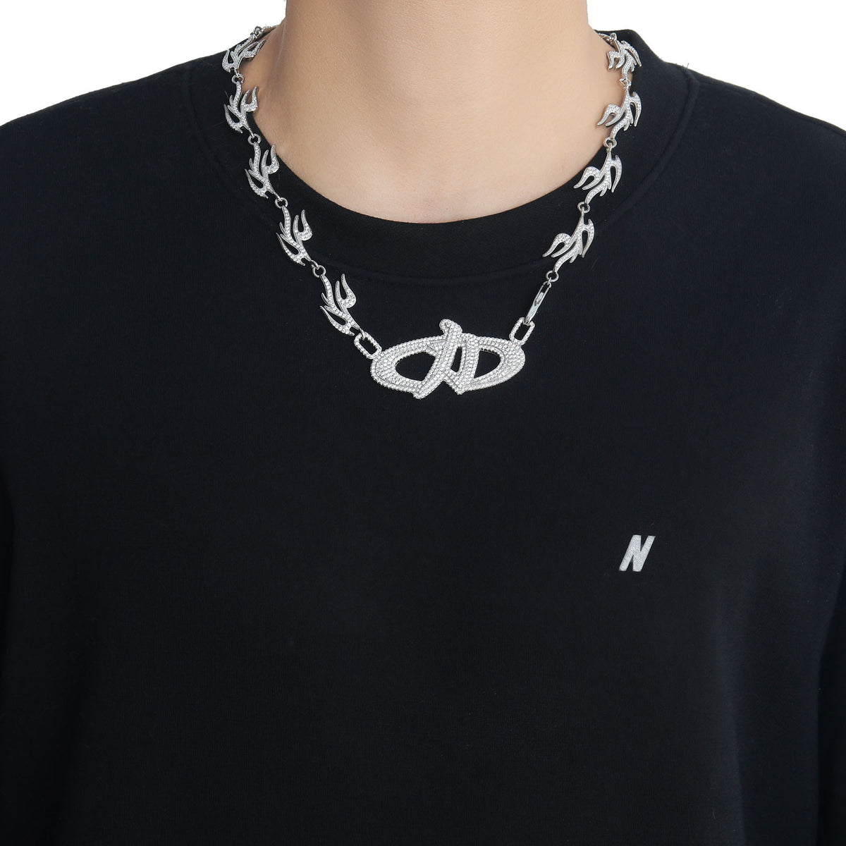 Hip Hop Cuban Link Cubic Zirconia Necklace for Men and Women product image