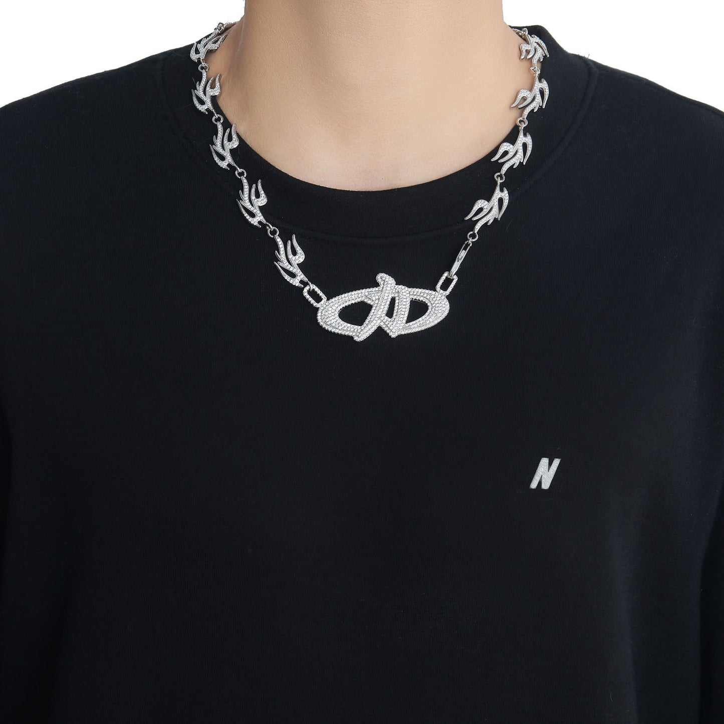 Hip Hop Cuban Link Cubic Zirconia Necklace for Men and Women