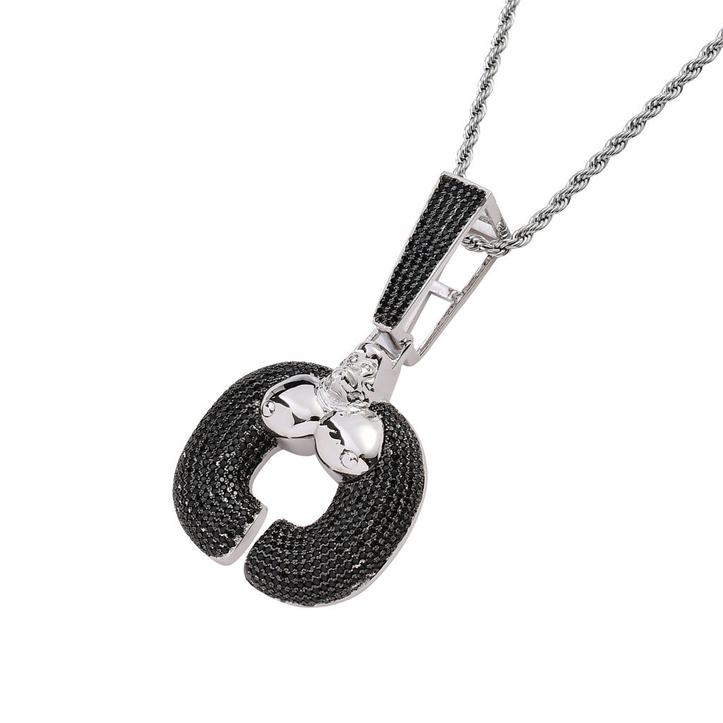 Hip Hop Fashion Cubic Zirconia Pendant Necklace for Men and Women