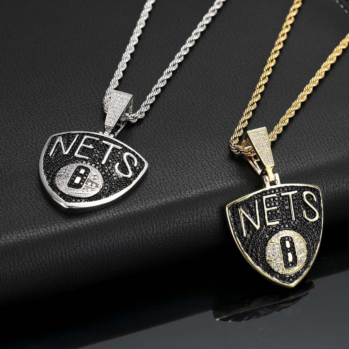 Hip Hop Letter Cubic Zirconia Pendant Necklace for Men and Women