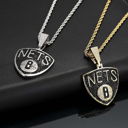 Hip Hop Letter Cubic Zirconia Pendant Necklace for Men and Women