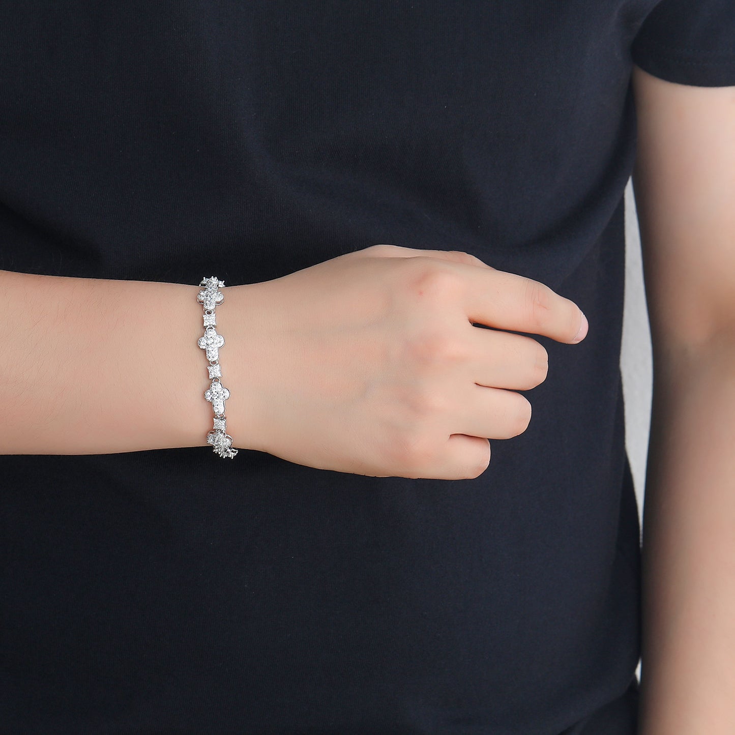 Minimalist Cross Copper Bracelet for Men