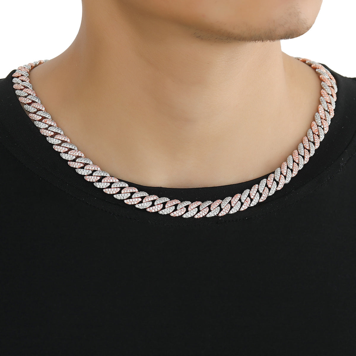 Hip Hop Cuban Link Cubic Zirconia Necklace for Men product image