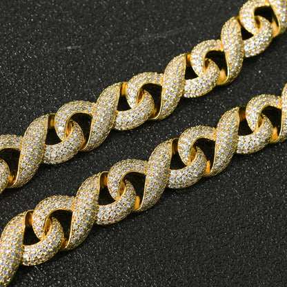 Hip Hop Light Luxury Cuban Link Copper Ring for Men