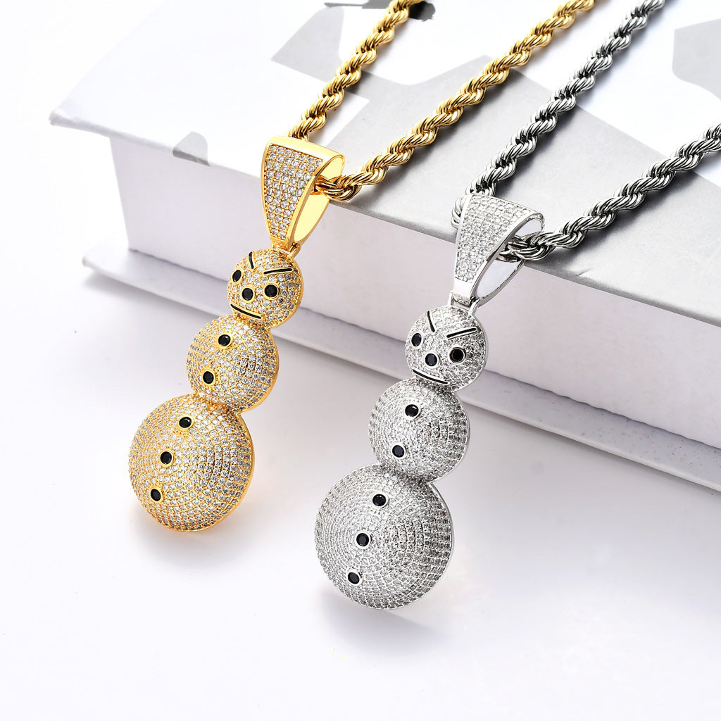 Hip Hop Minimalist Fashion Copper Pendant Necklace for Men and Women