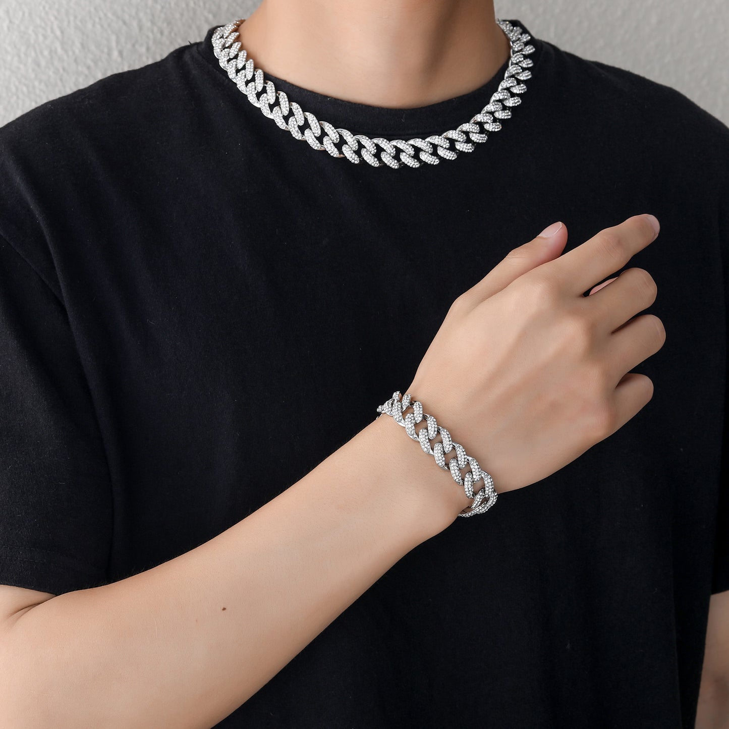Hip Hop Cuban Link Alloy Necklace for Men