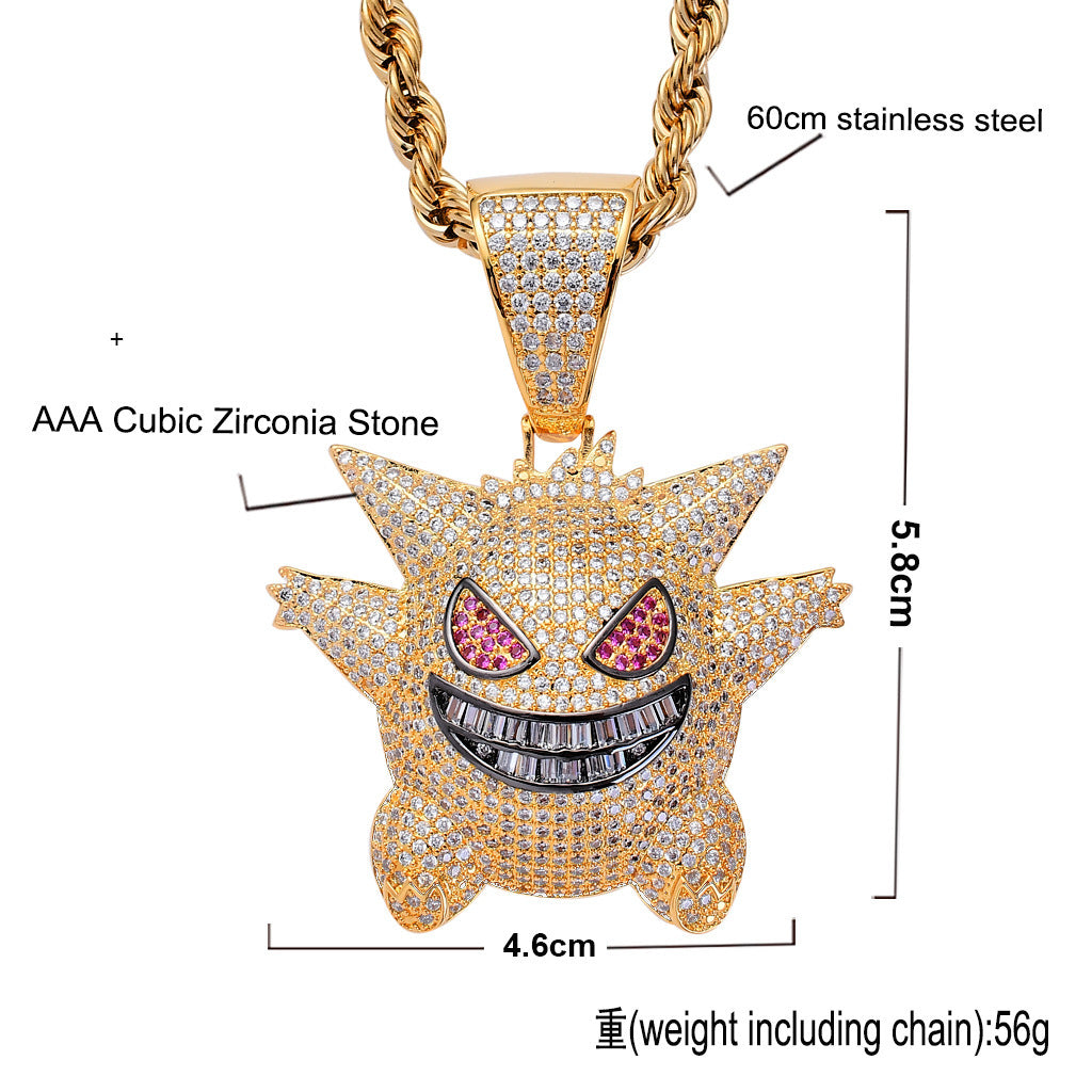 Hip Hop Fashion Copper Pendant Necklace for Men and Women