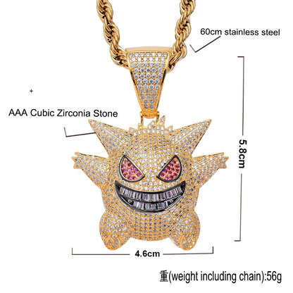 Hip Hop Fashion Copper Pendant Necklace for Men and Women