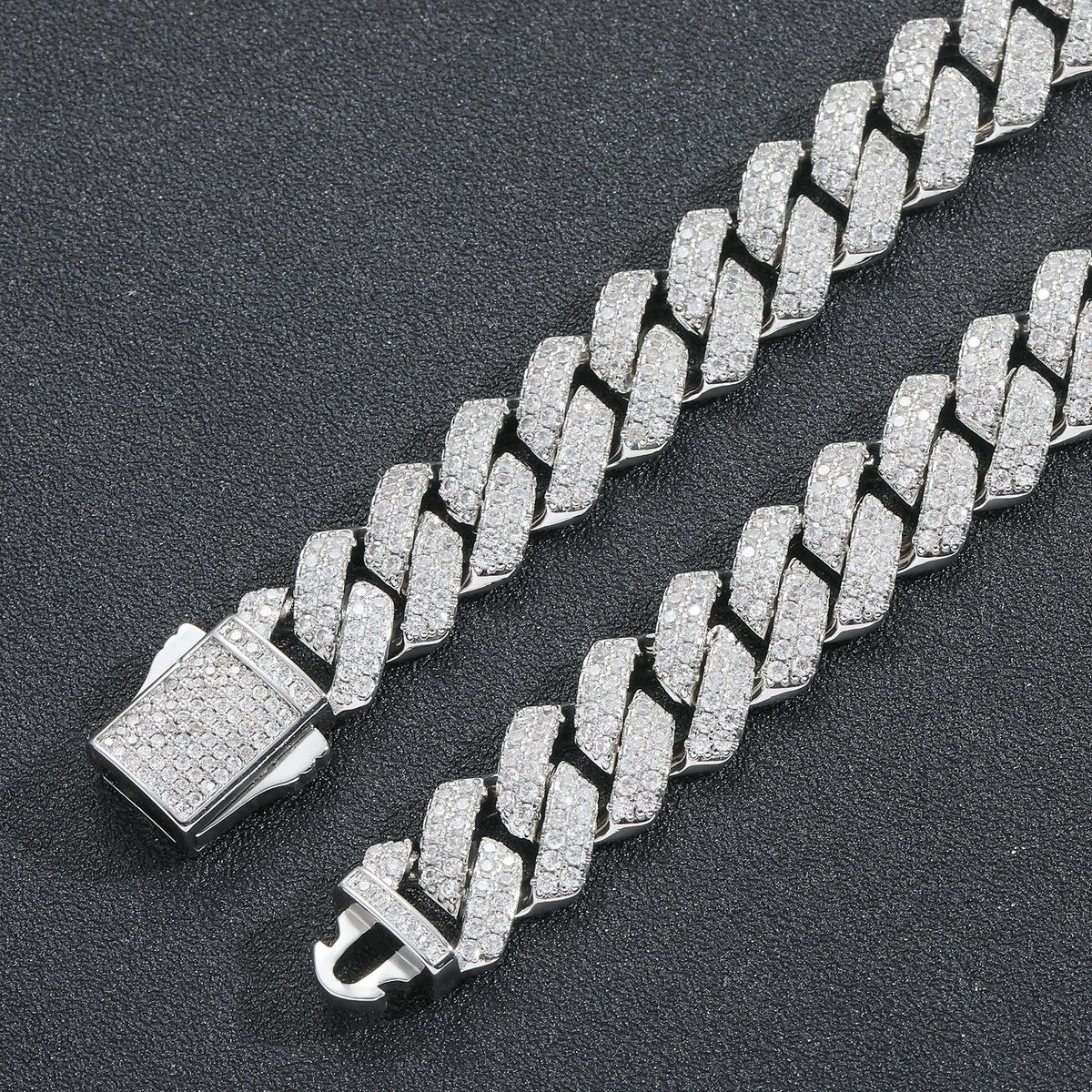 Hip Hop Diamond Shape Cuban Link Cubic Zirconia Bracelet for Men product image