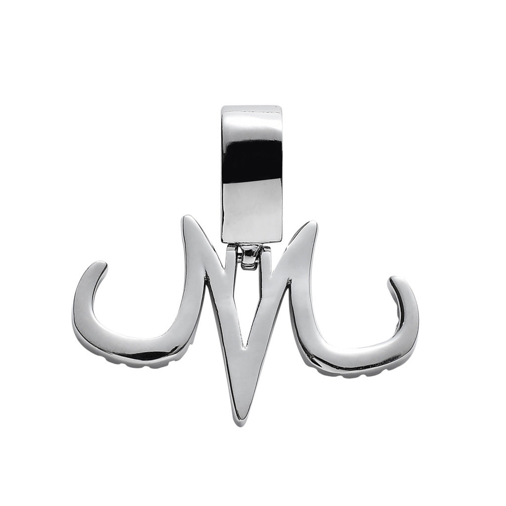 Punk Fang Cubic Zirconia Pendant Necklace for Men and Women
