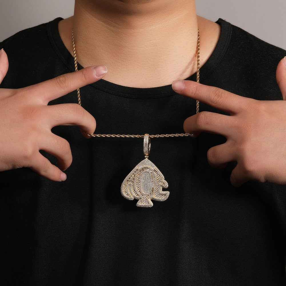 Iced Heart Pendant Necklace with Cuban Twist Chain for Women - Gold Plated or Silver Plated Cubic Zirconia Statement Jewelry