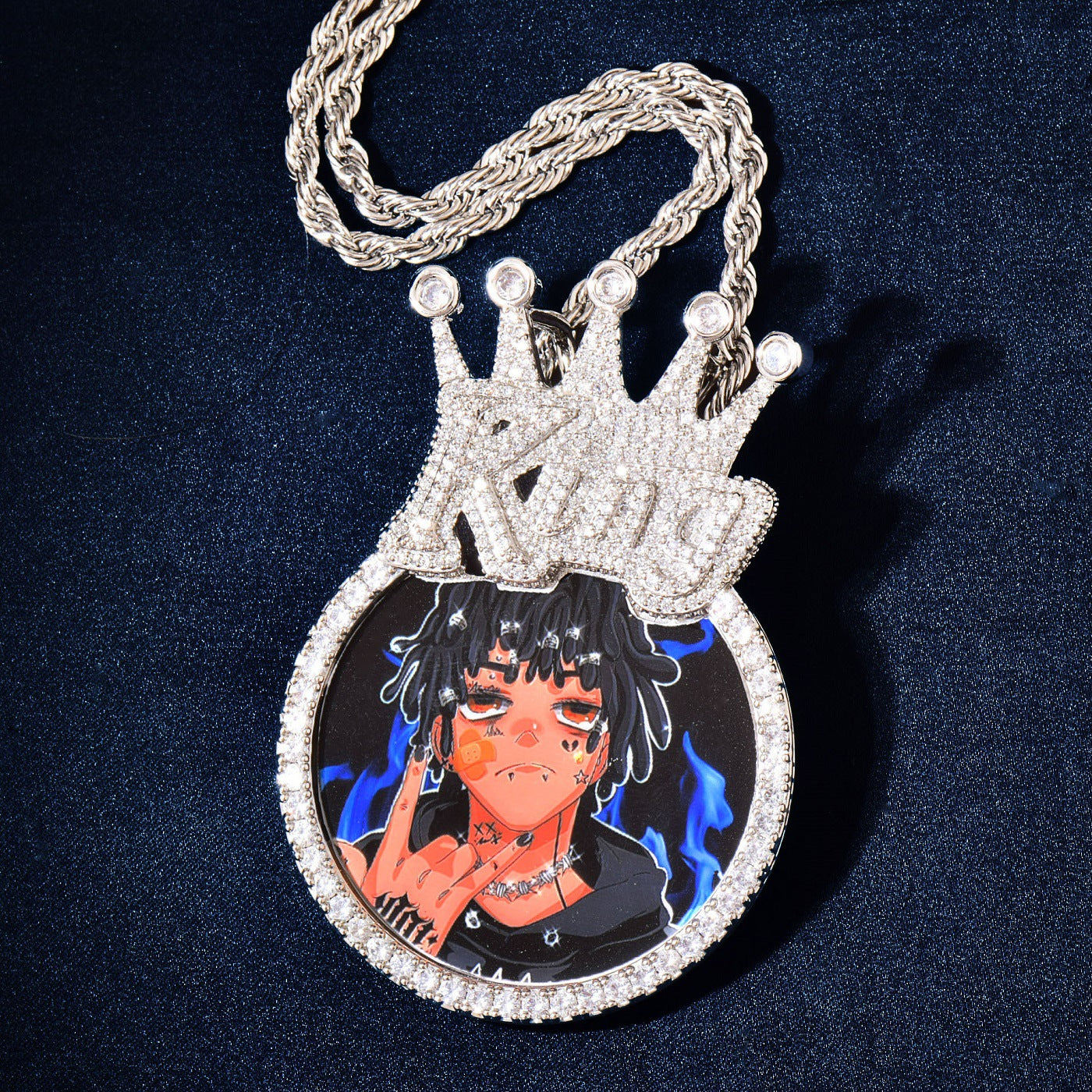 Custom Crown Photo Pendant Necklace product image