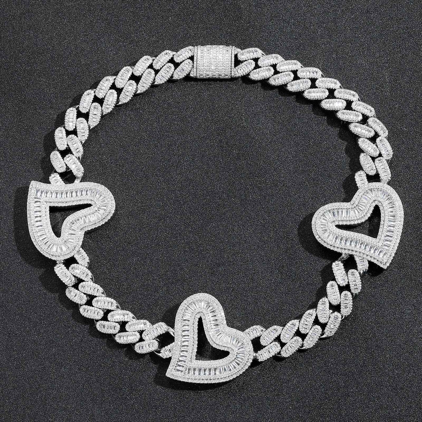 Hip Hop Cuban Link Cubic Zirconia Necklace for Men