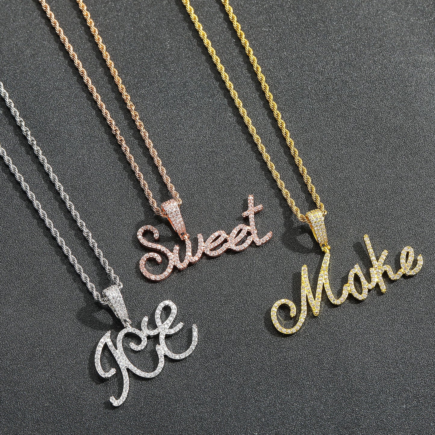 Hip Hop Round Photo Frame Stainless Steel Pendant Necklace for Men and Women