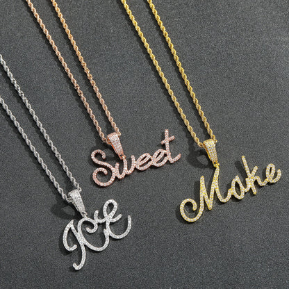 Hip Hop Round Photo Frame Stainless Steel Pendant Necklace for Men and Women