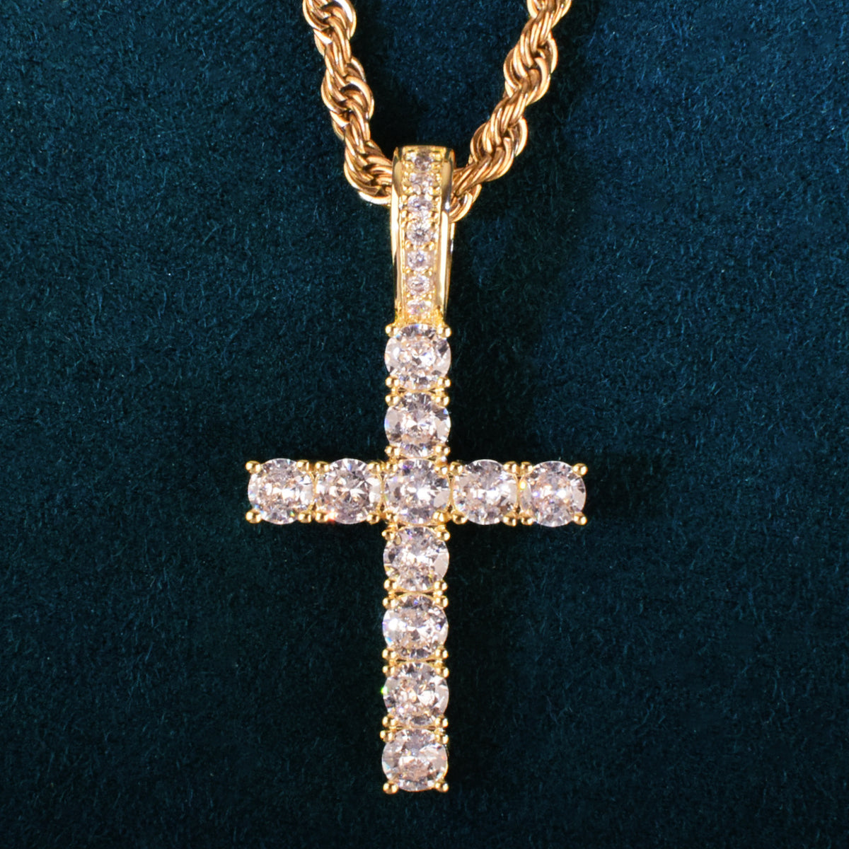 Iced Out Cross Pendant Necklace product image