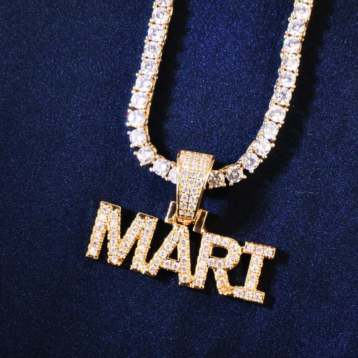Unisex Iced Out Letter Name Necklace product image