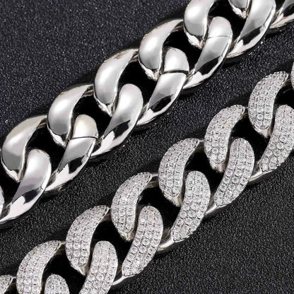Hip Hop Cuban Link Cubic Zirconia Necklace for Men