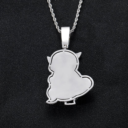Hip Hop Fashion Cubic Zirconia Pendant Necklace for Men and Women