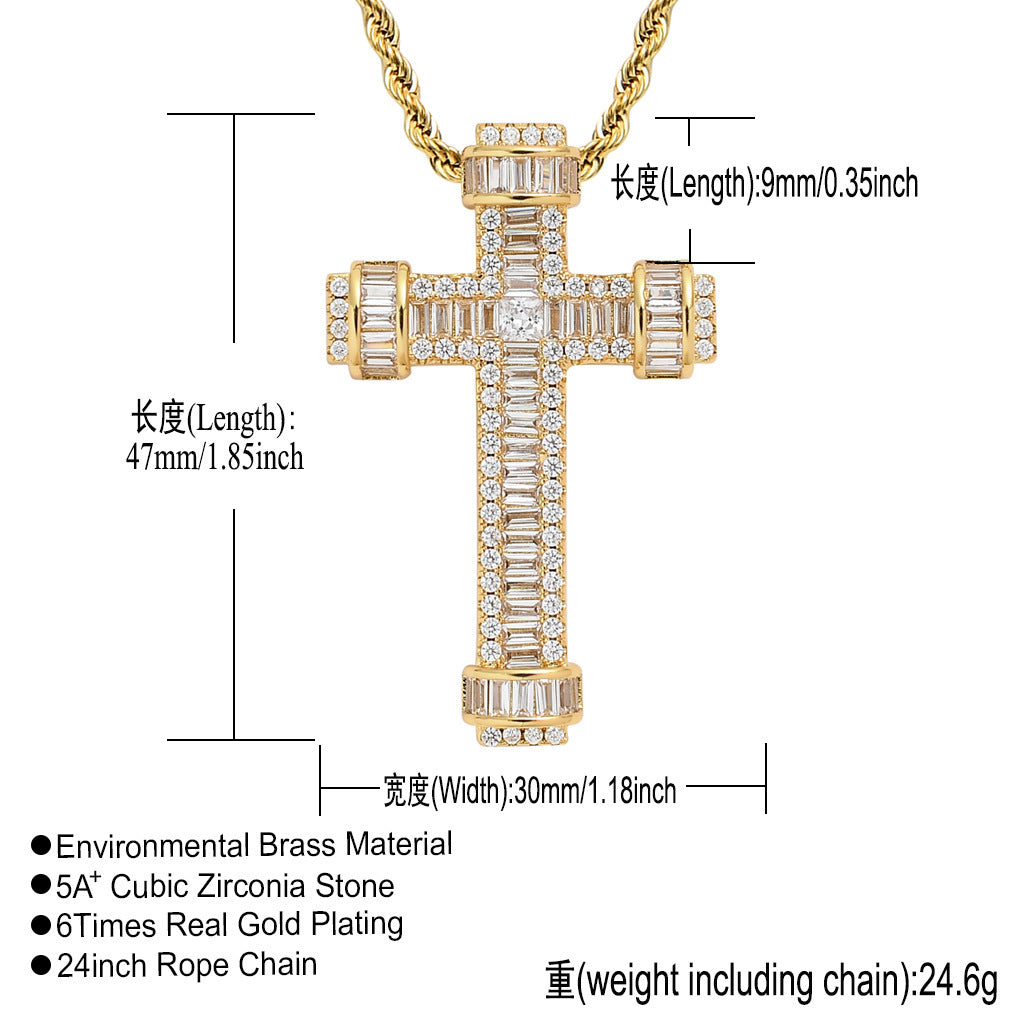 Fashion Cubic Zirconia Pendant Necklace for Men and Women