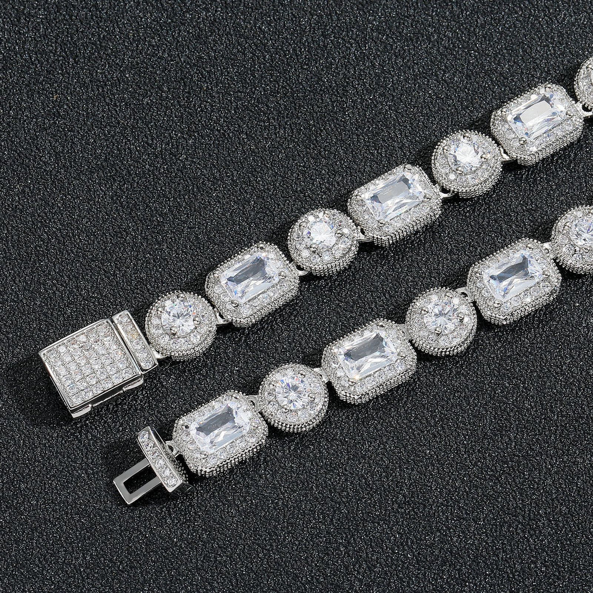 Hip Hop Light Luxury Iced Link Cubic Zirconia Bracelet for Men product image