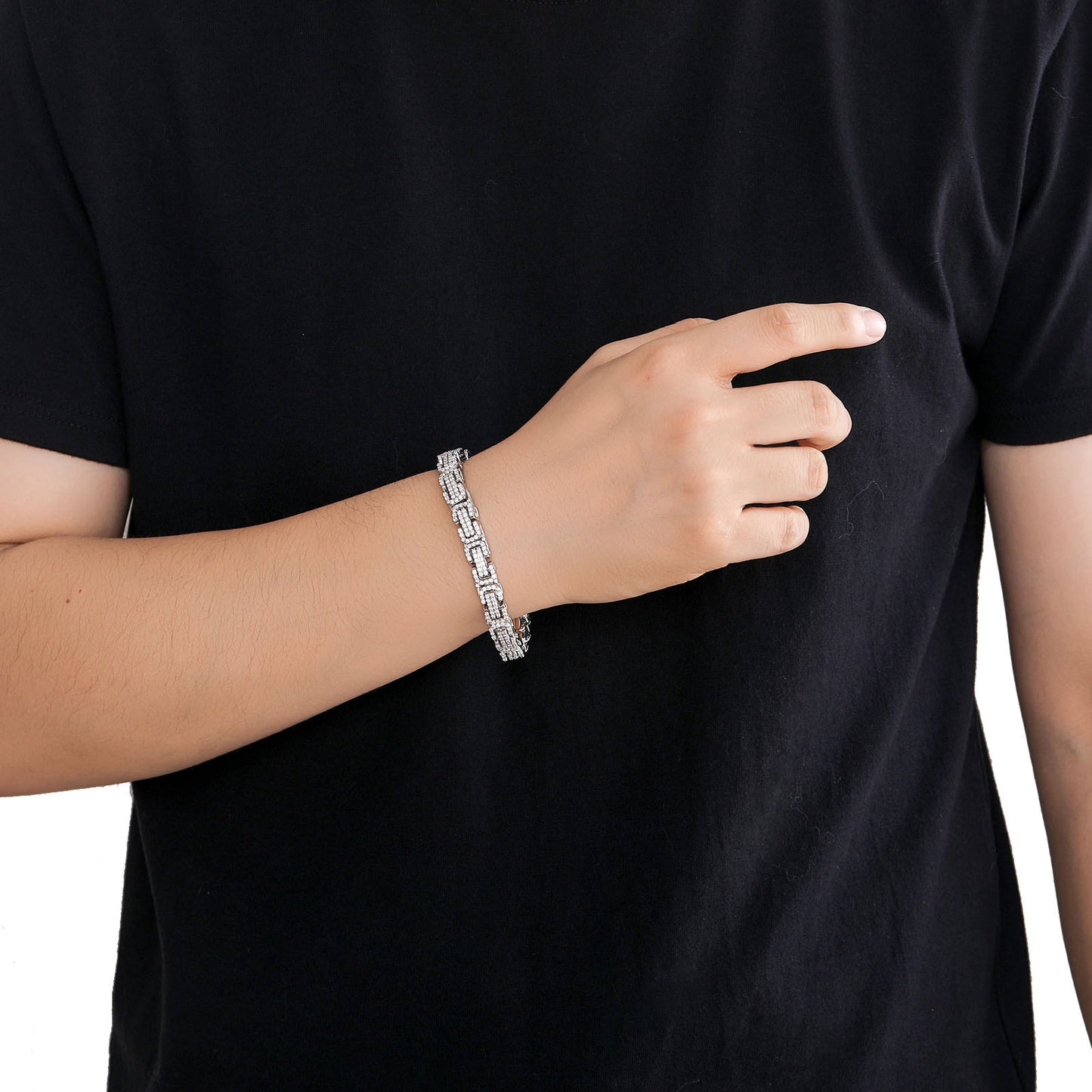 Fashion Cubic Zirconia Bracelet for Men