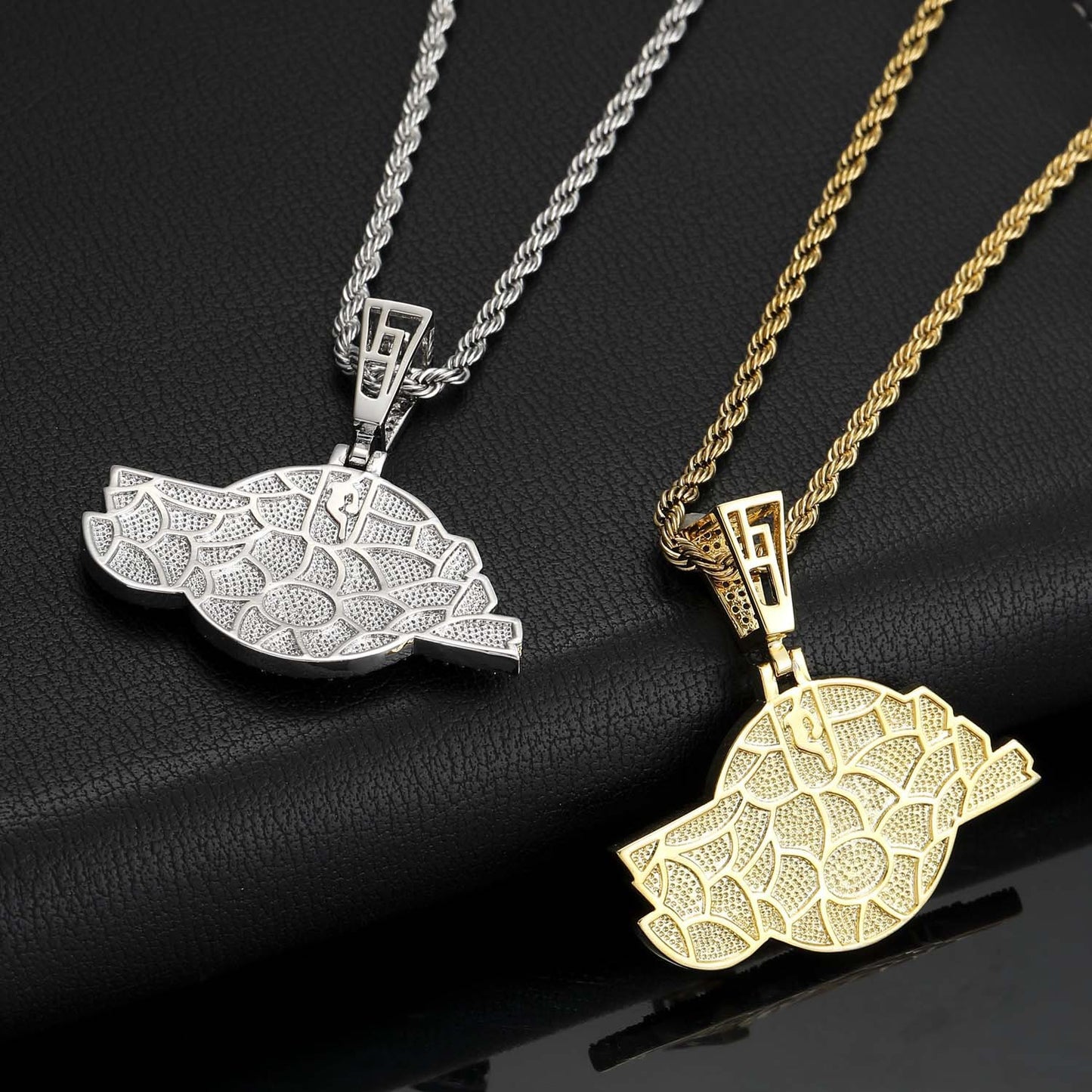 Hip Hop Fashion Cubic Zirconia Pendant Necklace for Men and Women