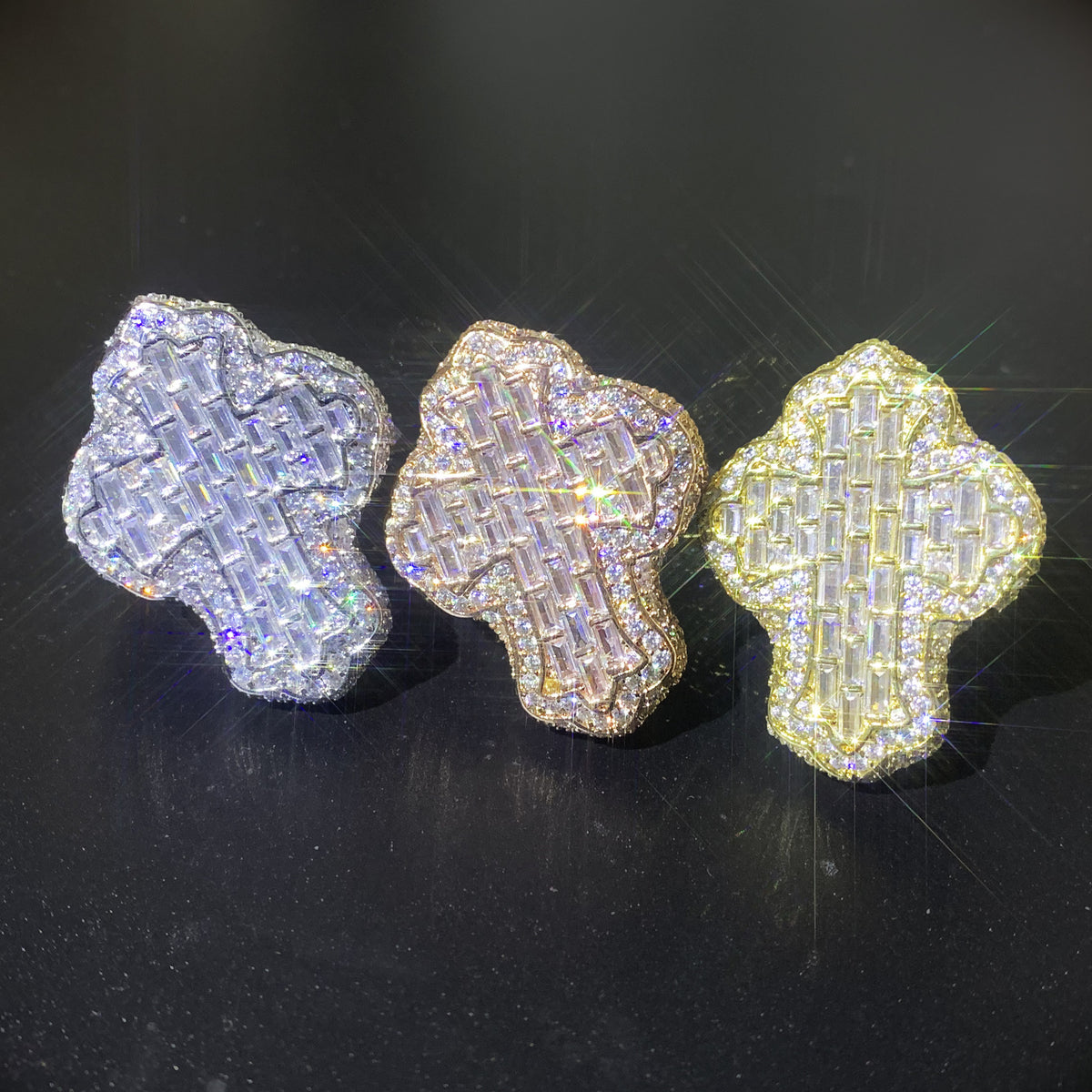Unisex Iced Out Cross Statement Ring product image