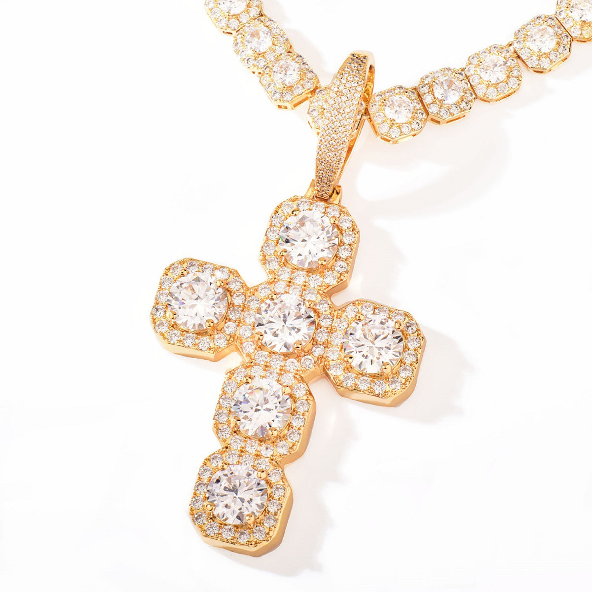 Unisex Iced Out Cross Statement Necklace product image