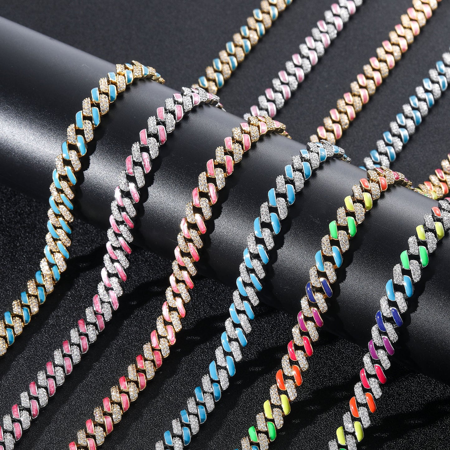 Hip Hop Cuban Link Cubic Zirconia Necklace for Men and Women