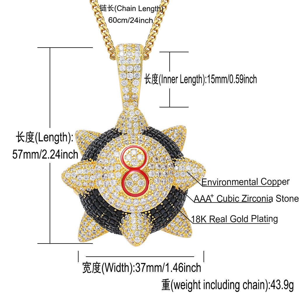 Hip Hop Fashion Copper Necklace for Men and Women